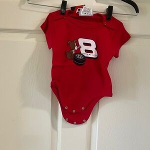 Chase Authentics Red Baby Racing Onesie 6 Months New With Tags